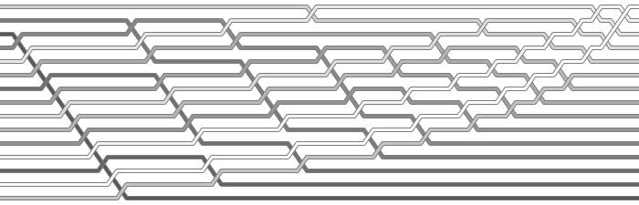 Aldo Cortesi's static visualisation of bubble sort