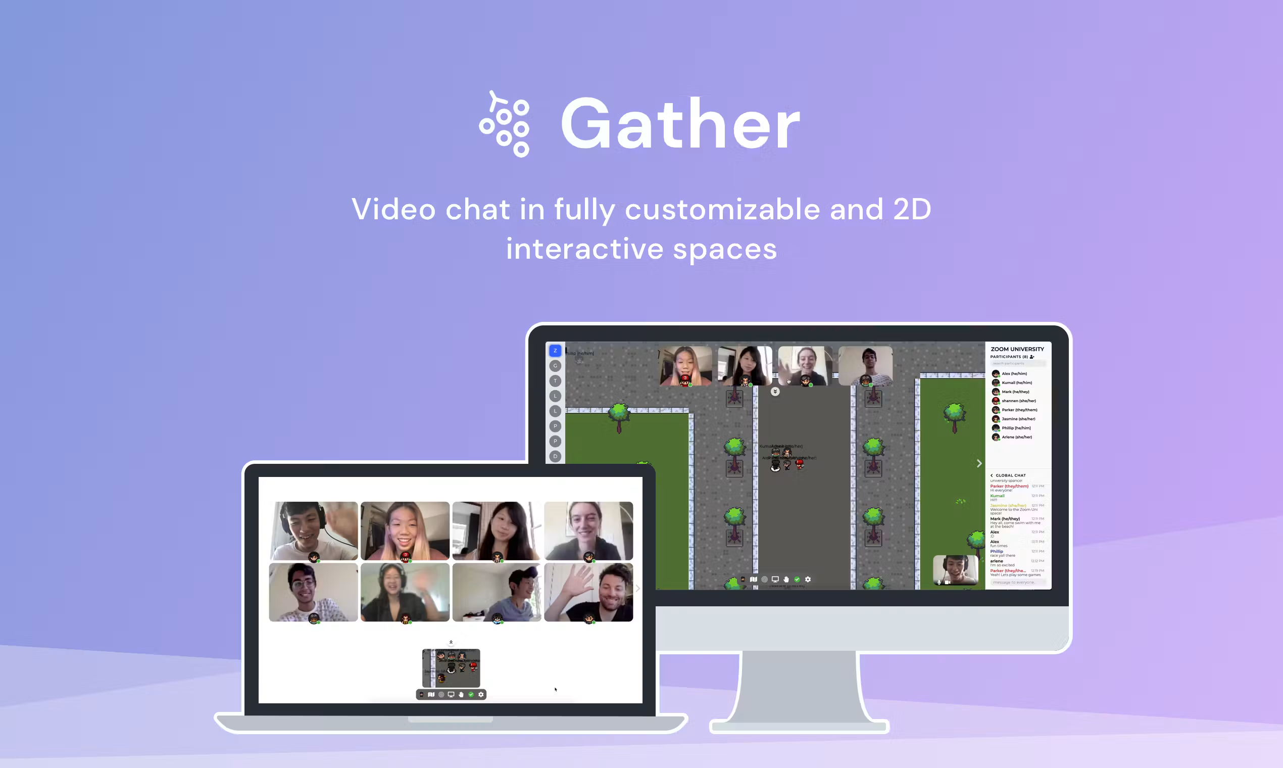 Gather: video chat in fully customizable 2D interactive spaces